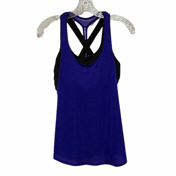 Athleta Small Box Jump Purple Racerback Athletic Tank Top - Picture 2 of 5